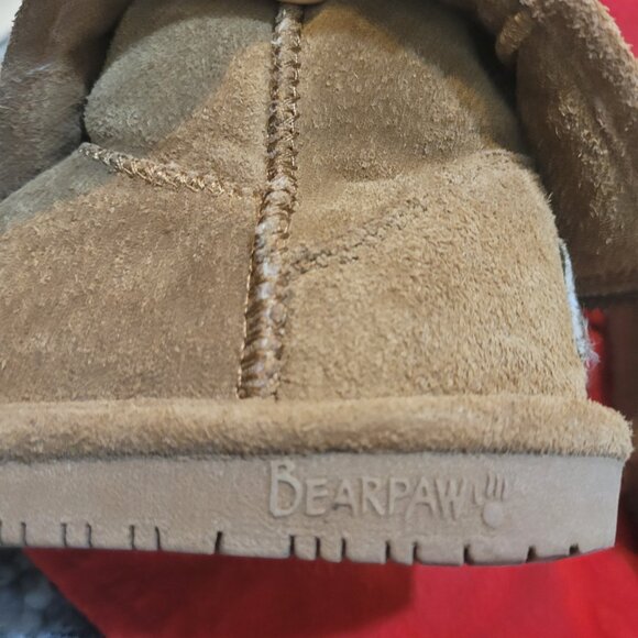 TODDLER~ BEARPAW BOOTS~SHEEPSKIN FOOTBED & SUEDE OUTSIDE~ SO CUTE! SIZE  9 - Picture 6 of 14